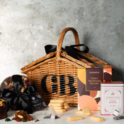 Luxury Tea and Fruitcake Basket