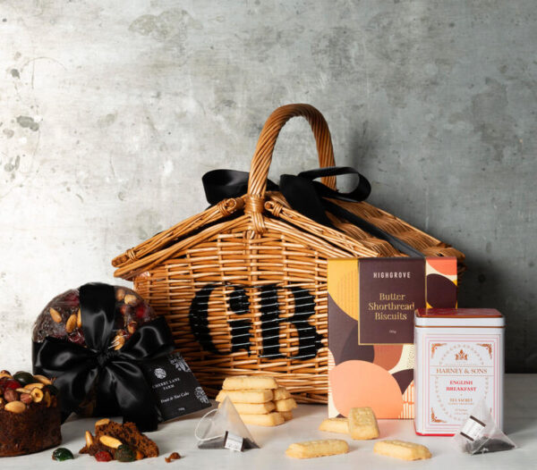 Luxury Tea and Fruitcake Basket